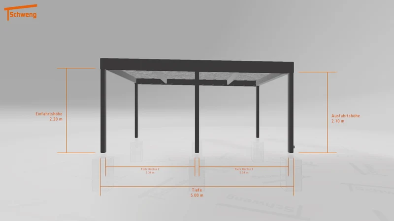 #DE Schweng Flachdachcarport C600 (ID mjrpyr)