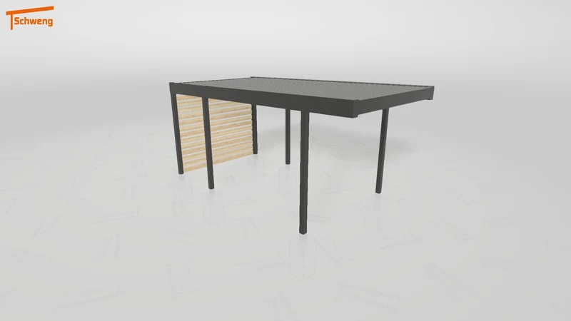 #DE Schweng Flachdachcarport C600 (ID w3y23w)
