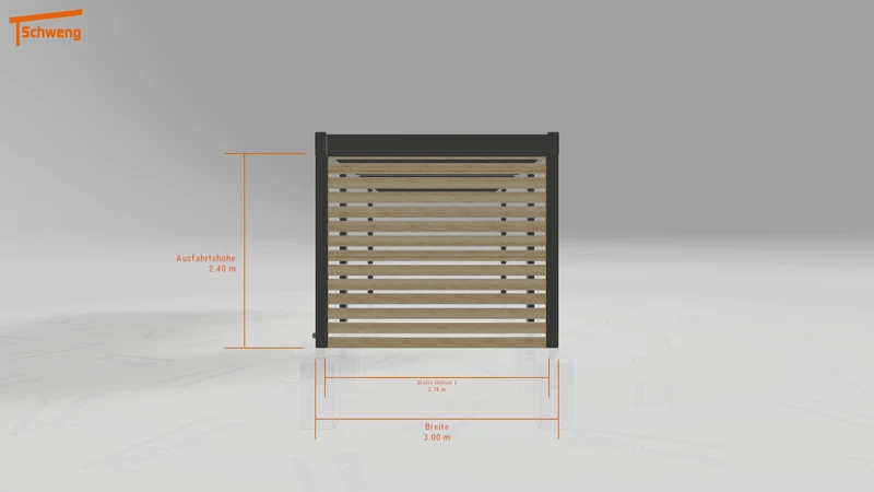 #DE Schweng Flachdachcarport C600 (ID w3y23w)