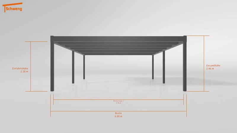 #DE Schweng Flachdachcarport C600+ (ID 42vr8m)