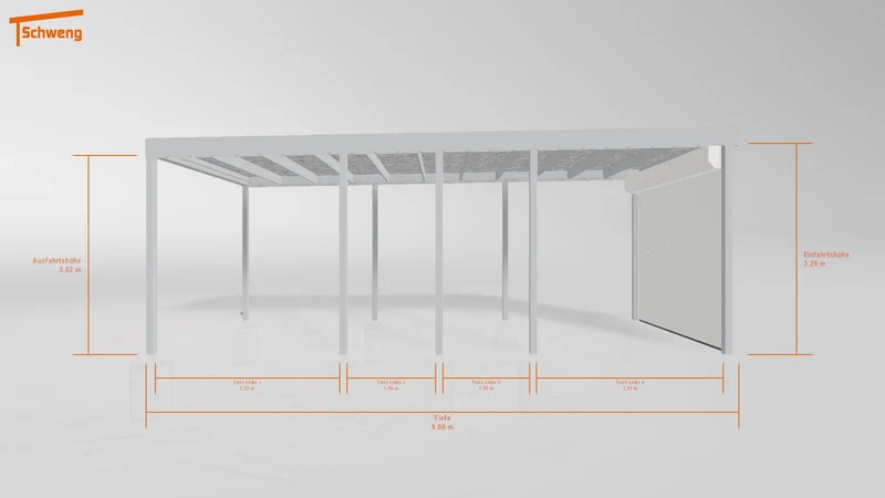 #DE Schweng Flachdachcarport C600 (ID 857vj5) #MTG