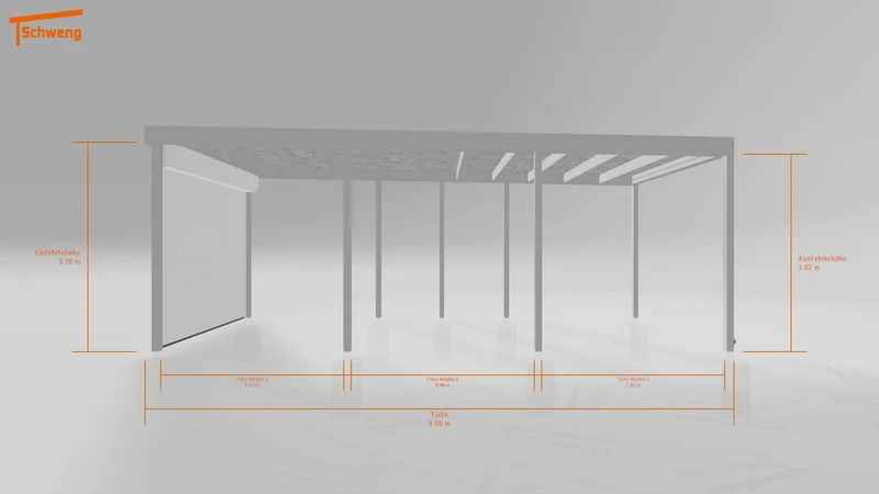 #DE Schweng Flachdachcarport C600 (ID 857vj5) #MTG
