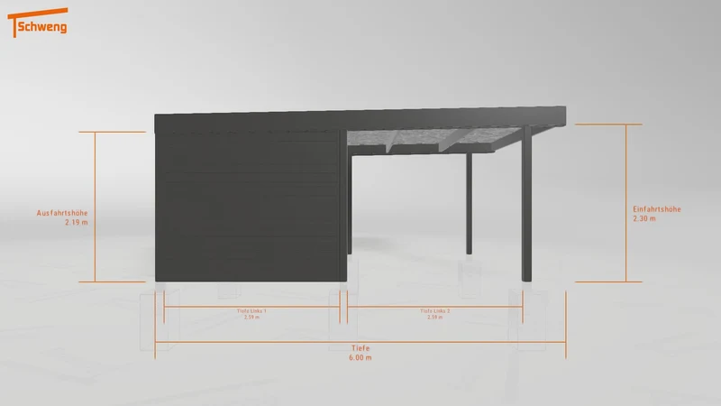#DE Schweng Flachdachcarport C600 (ID pbq4m3) #MTG