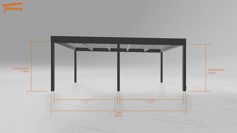 #DE Schweng Flachdachcarport C600 (ID g7py8p)