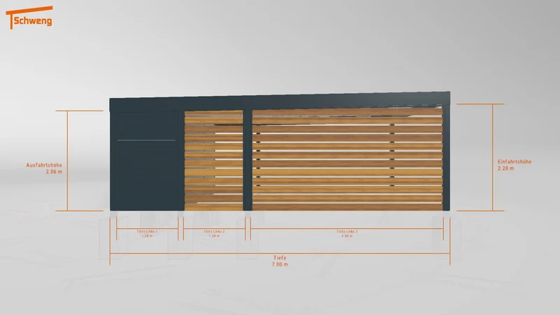 #DE Schweng Flachdachcarport C600 (ID qd2bzg) #MTG