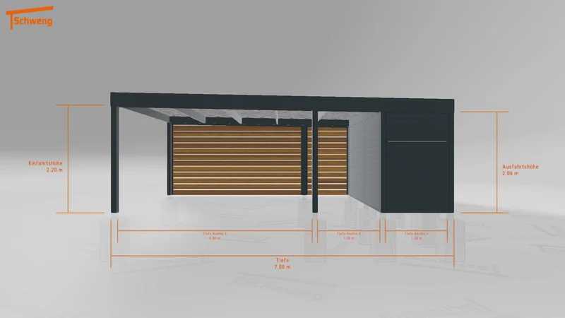 #DE Schweng Flachdachcarport C600 (ID qd2bzg) #MTG