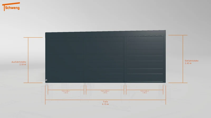 #DE Schweng Flachdachcarport C600 (ID bkjdw2)