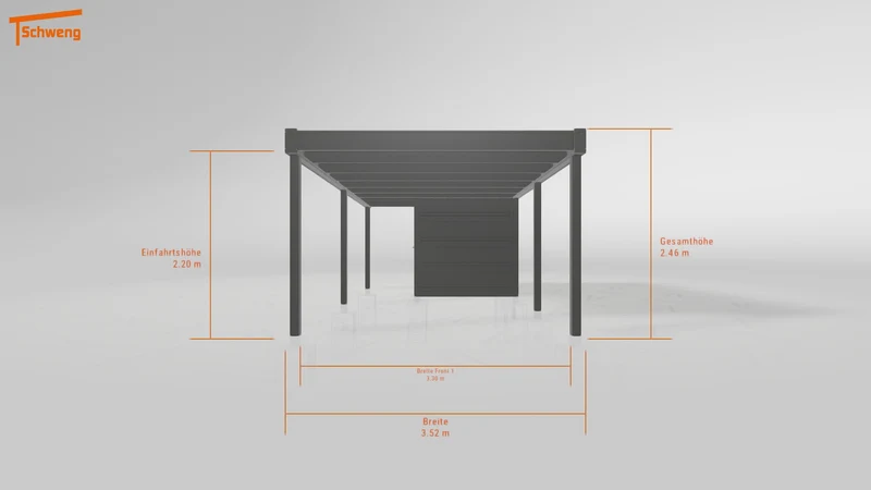 #DE Schweng Flachdachcarport C600+ (ID w3yqgj)