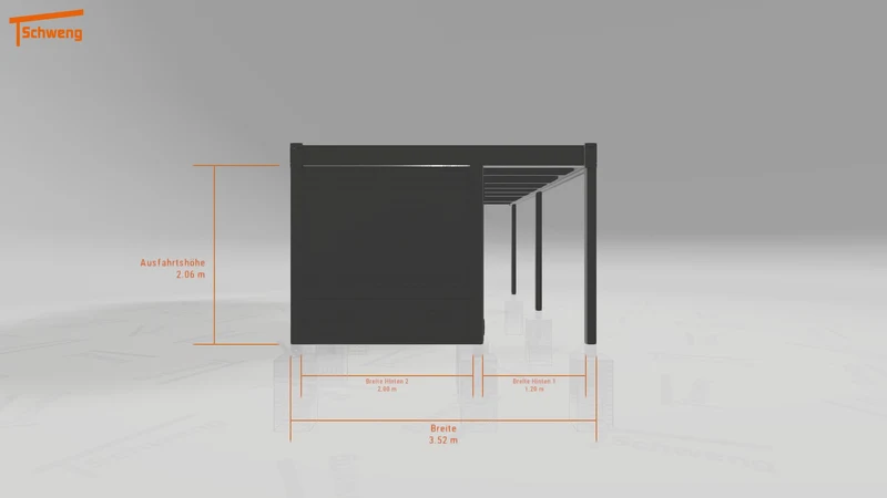 #DE Schweng Flachdachcarport C600+ (ID w3yqgj)