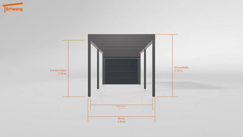 #DE Schweng Flachdachcarport C600+ (ID 8578mq) #MTG