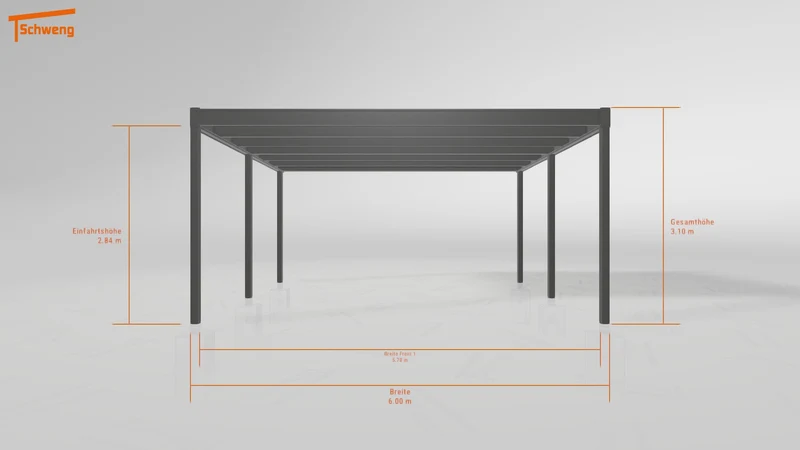 #AT Schweng Flachdachcarport C600+ (ID 857vz5)