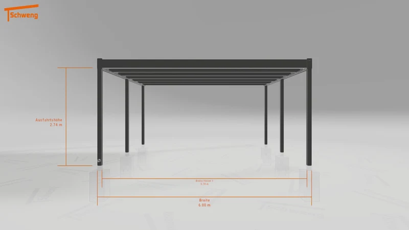 #AT Schweng Flachdachcarport C600+ (ID 857vz5)