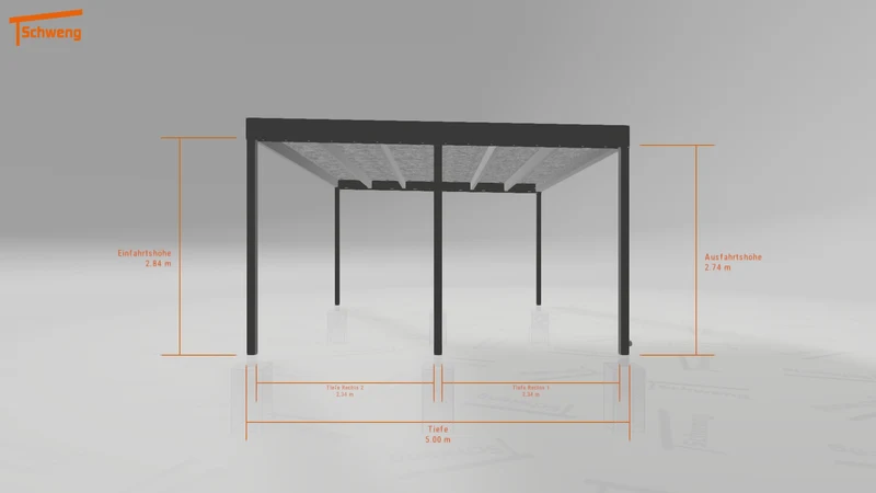 #AT Schweng Flachdachcarport C600+ (ID 857vz5)