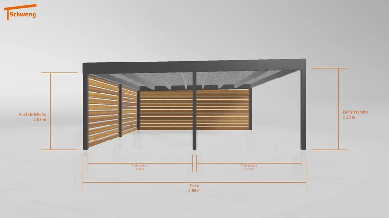 #DE Schweng Flachdachcarport C600+ (ID jjrd7m) #MTG