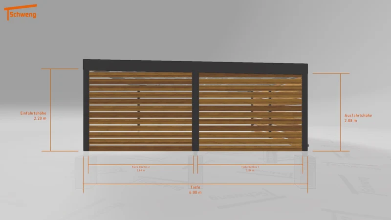 #DE Schweng Flachdachcarport C600+ (ID jjrd7m) #MTG