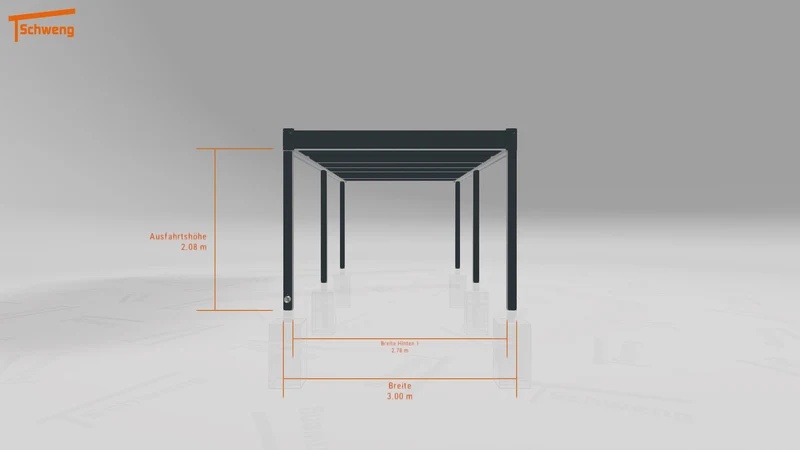 #DE Schweng Flachdachcarport C600+ (ID 775xdp) #MTG