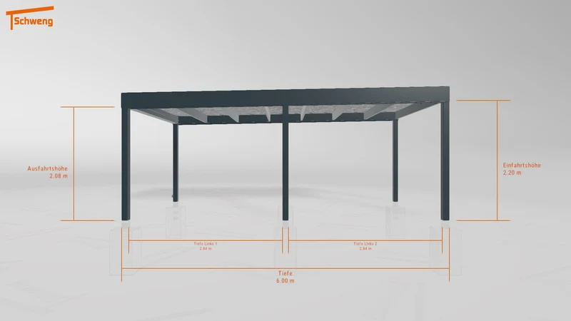 #DE Schweng Flachdachcarport C600+ (ID 775xdp) #MTG
