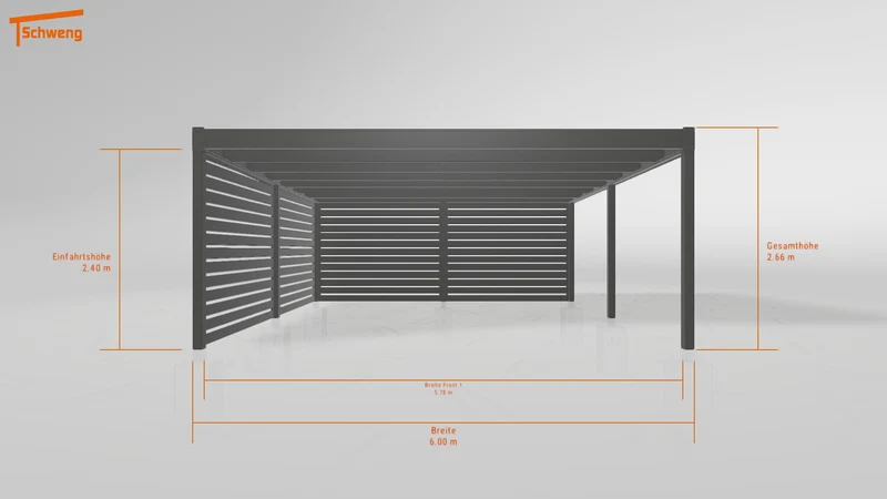 #DE Schweng Flachdachcarport C600+ (ID qd2qb4) #MTG