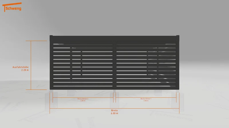 #DE Schweng Flachdachcarport C600+ (ID qd2qb4) #MTG