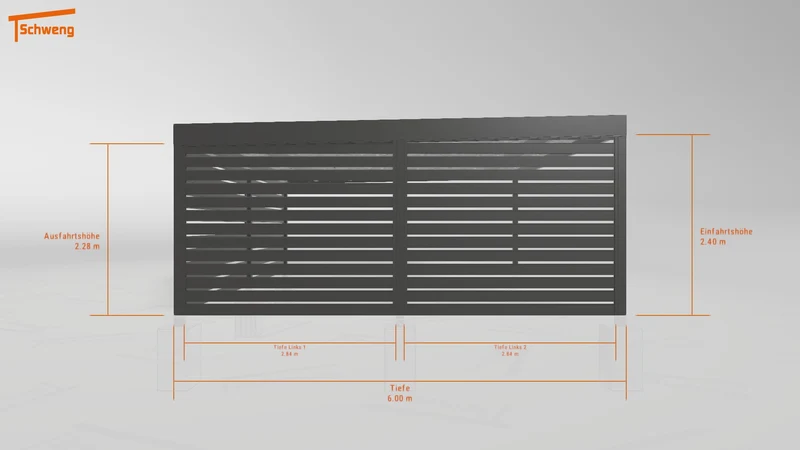 #DE Schweng Flachdachcarport C600+ (ID qd2qb4) #MTG