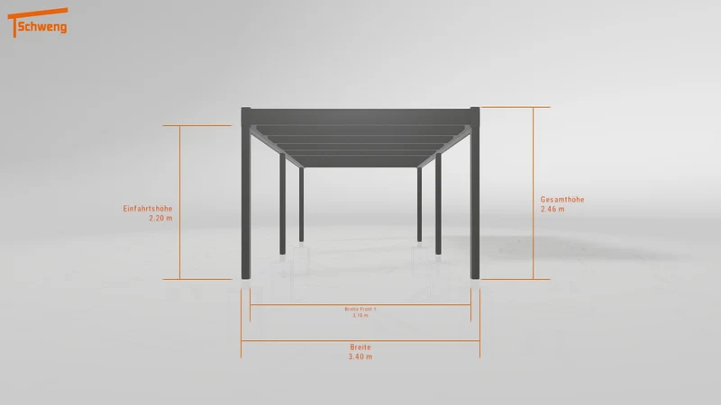 #DE Schweng Flachdachcarport C600+ (ID 33pygw)