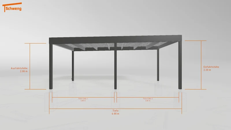 #DE Schweng Flachdachcarport C600+ (ID 33pygw)