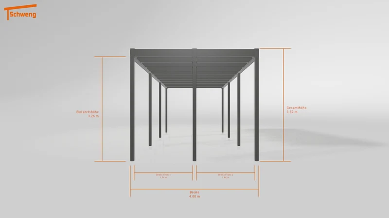 #DE Schweng Flachdachcarport C600+ (ID qd293y)