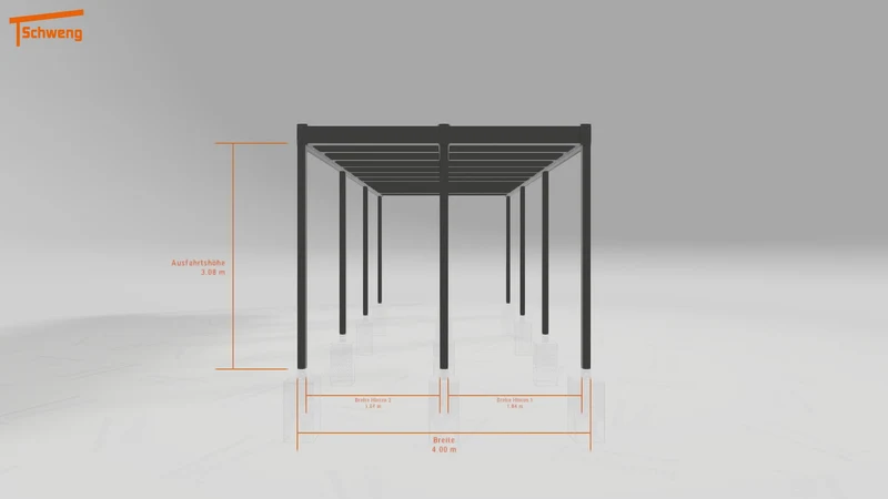 #DE Schweng Flachdachcarport C600+ (ID qd293y)