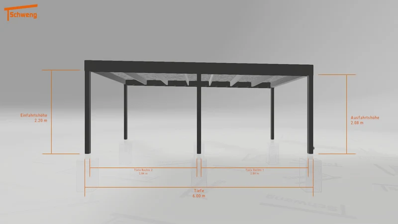 #DE Schweng Flachdachcarport C600+ (ID 42v5g5) #MTG