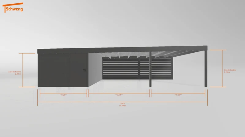 #DE Schweng Flachdachcarport C600 (ID dvzkg7) #MTG