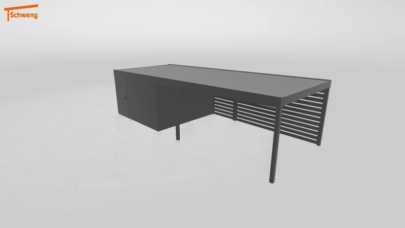 #DE Schweng Flachdachcarport C600 (ID dvzkj3) #MTG