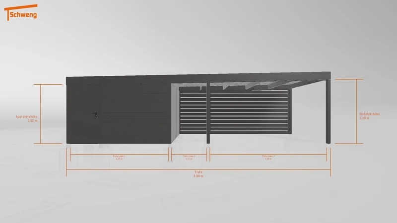 #DE Schweng Flachdachcarport C600 (ID dvzkj3) #MTG