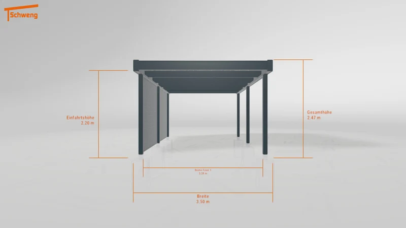 #DE Schweng Flachdachcarport C600 (ID pbq277)