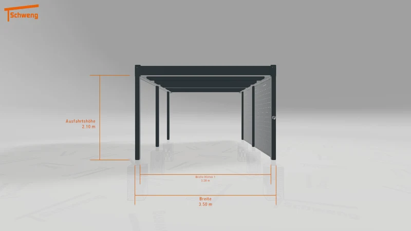 #DE Schweng Flachdachcarport C600 (ID pbq277)