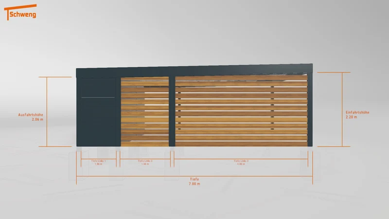 #DE Schweng Flachdachcarport C600 (ID qd2bxg) #MTG