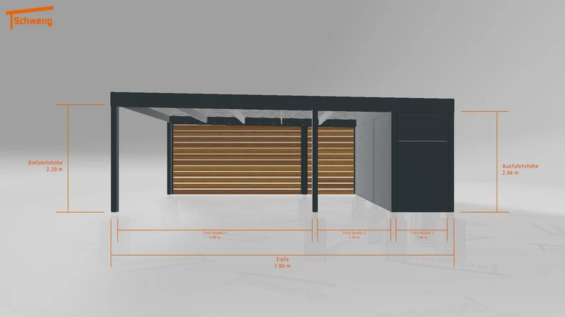 #DE Schweng Flachdachcarport C600 (ID qd2bxg) #MTG