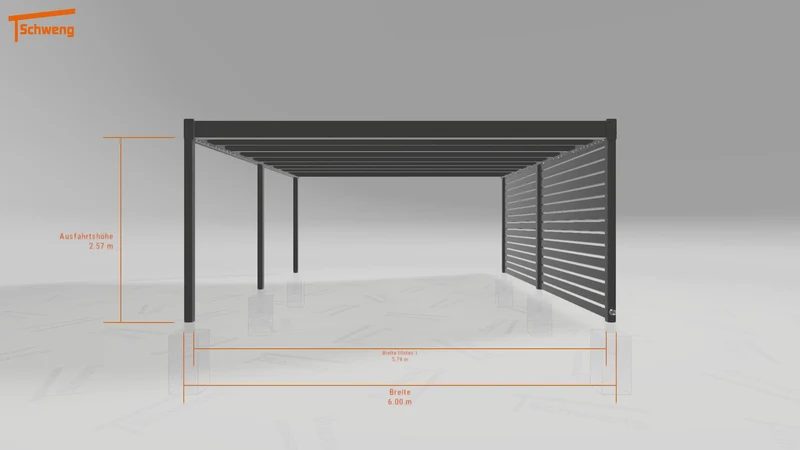 #AT Schweng Flachdachcarport C600+ (ID jjrk8n)