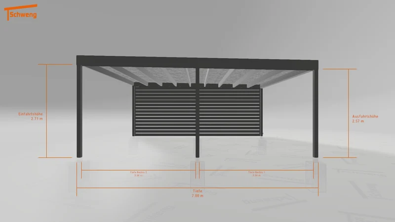#AT Schweng Flachdachcarport C600+ (ID jjrk8n)