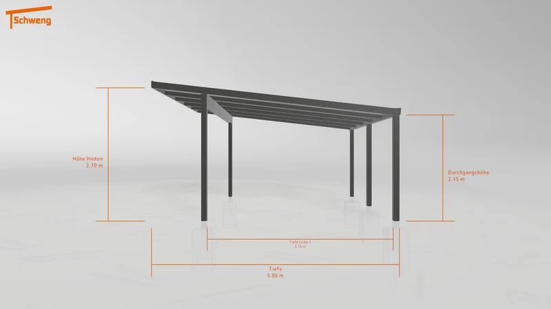 #DE Schweng Pultdachcarport S400 (ID zbxmz5)
