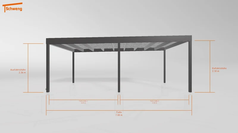#DE Schweng Flachdachcarport C600+ (ID w3yddv)