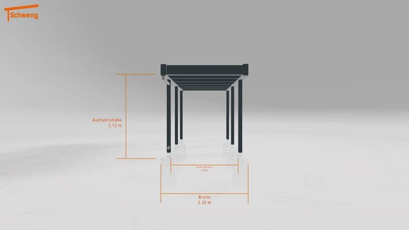 #DE Schweng Flachdachcarport C600+ (ID 5m9428) #MTG