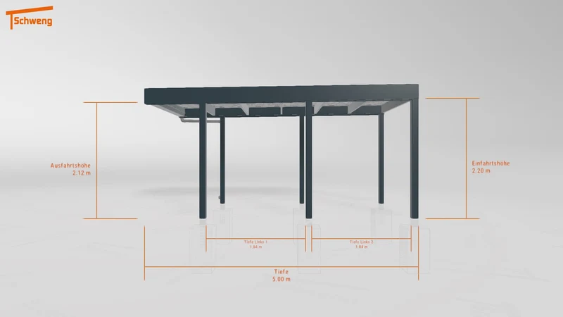 #DE Schweng Flachdachcarport C600+ (ID 5m9428) #MTG