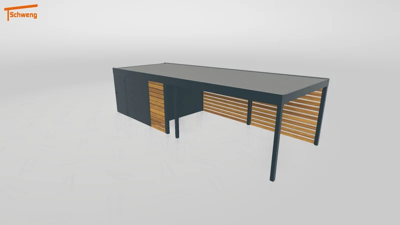 #DE Schweng Flachdachcarport C600 (ID 5m9523) #MTG