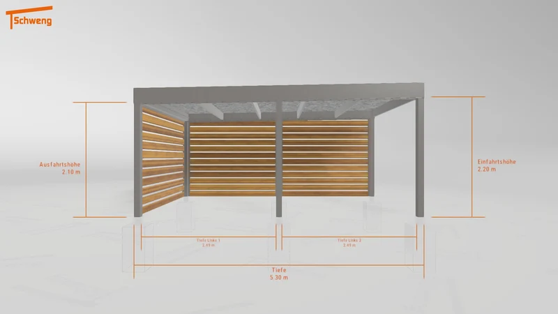 #DE Schweng Flachdachcarport C600 (ID yg7r3g) #MTG