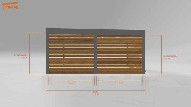 #DE Schweng Flachdachcarport C600 (ID yg7r3g) #MTG