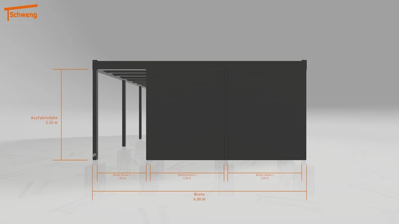 #DE Schweng Flachdachcarport C600+ (ID pbq232)