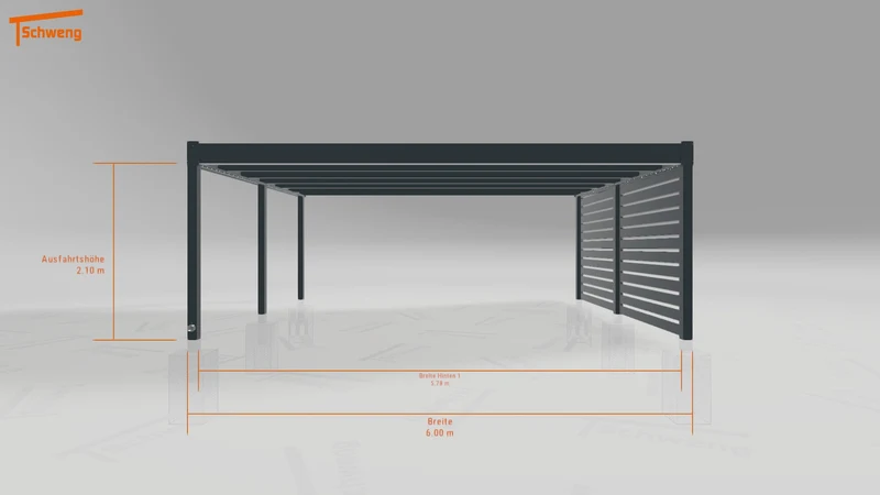 #DE Schweng Flachdachcarport C600 (ID 857xym) #MTG
