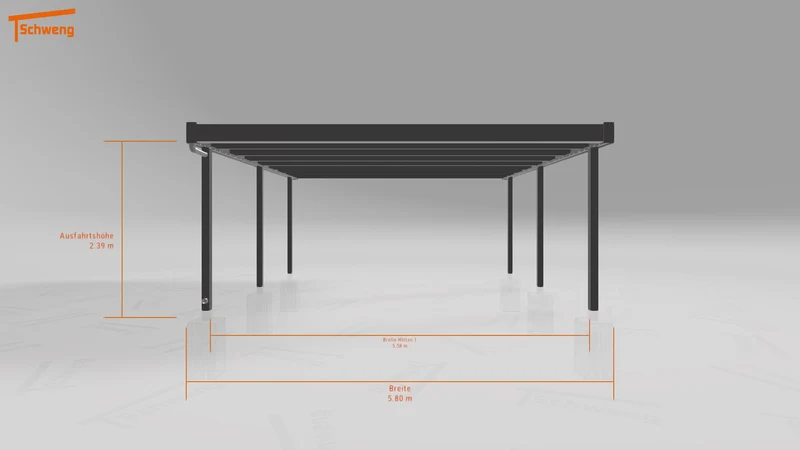#DE Schweng Flachdachcarport C600 (ID qd2p88)