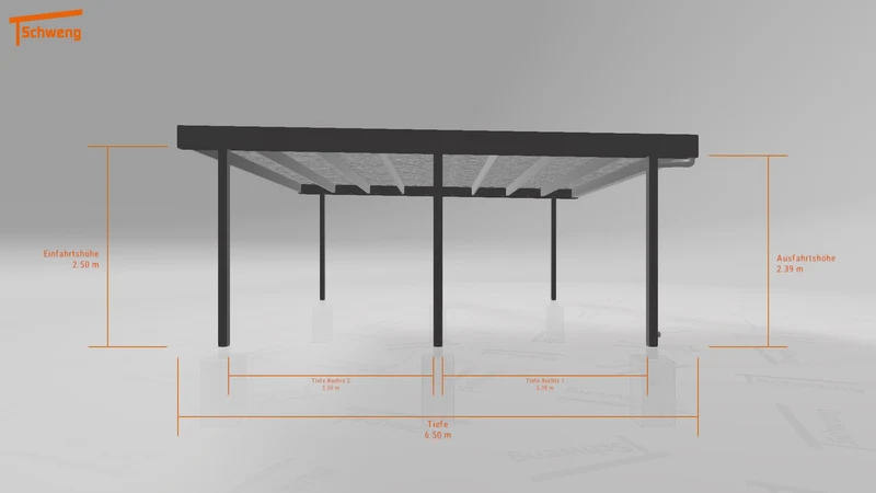 #DE Schweng Flachdachcarport C600 (ID qd2p88)