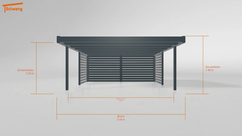 #DE Schweng Flachdachcarport C600+ (ID pbqggz) #MTG